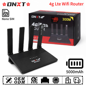 DNXT Unlocked Router WiFi6 300Mbps Mini Router 1WAN/4LAN Sim Card Wifi6 Router 5000mAh AP Mode <b>Modem</b> Wifi Universal Home Use - Product Image 1