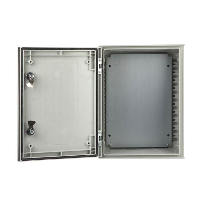 IP65 Weatherproof Fiberglass Electrical Box, Anti-Corrosion Wall Mount Metal Cabinet, Empty Wiring Junction Box with Mounting