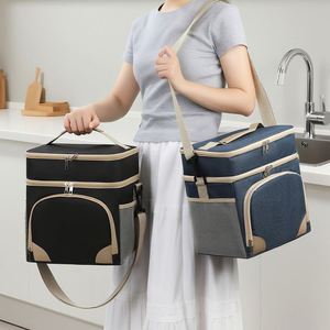 Double Layer Oxford Insulated Lunch Bag Single-shoulder Cooler Bag for Adults - Product Image 5