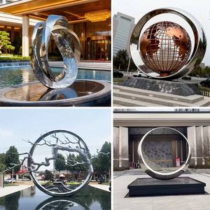 Escultura Moderna para Exteriores, Resistente a la Intemperie, de Acero Inoxidable, Diseño de Árbol en Espiral, Forma Personalizada, Fundición a Medida, para Hoteles - Product Image 4