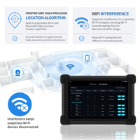 Détecteur de signal Bluetooth professionnel pour AirTag et WiFi, localisateur intelligent iOS avec portée de 200 m pour la protection de la vie privée au bureau