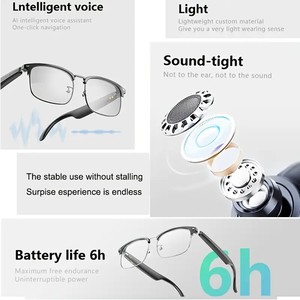 Video Recorder ngoài trời thể thao thời trang Kính mắt kính Acetate phân cực âm thanh thông minh Bluetooth Eyewear - Product Image 3