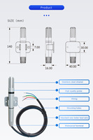 Sensor de Temperatura y Humedad Resistente a Altas Temperaturas, Transmisor de Temperatura y Humedad con Salida de 4-20mA, OEM