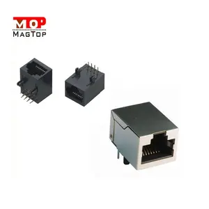 Fabriek 10 Pin Vrouwelijke 1000Base-TX Enkele Poort (1X1) Tab-Down RJ45 Connector Kabel Socket