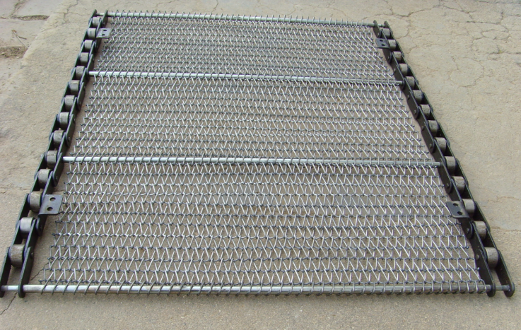 0.5mm-4mm Balanced Spiral SS Wire Mesh Belt Conveyor For Bakery Tunnel Oven