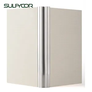 Melamine Paper Laminated Magnesium Oxide Board Fireproof Mgo Board Wall Panel With Wood Veneer Decoration Formaldehyde Free