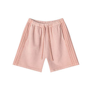 2025 à la mode 350G 100% coton lourd couleur unie hommes Shorts haute rue lâche Style décontracté Anti-UV séchage rapide - Product Image 2