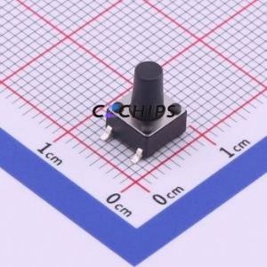 UK-B0228-G9-160 Tactile Switch SMD-4P,6x6mm Switch Single Pole Single Throw Round Button 1.6N Vertical Mount - Product Image 1