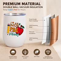 Vasos de Acero Inoxidable de 12oz para Sublimación, Doble Pared Aislada al Vacío, con Pajita y Tapa, en Oferta