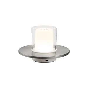 Modern Flameless LED Candle Lamp Rechargeable Battery Operated Table Lamp Gesture Control Dimmable Memory Function Candle