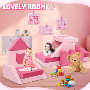 Tapis de sieste modulaire en mousse haute densité pour enfants, matelas combinable créatif avec barrières de sécurité pour usage domestique, de 2 à 4 ans - Product Image 1