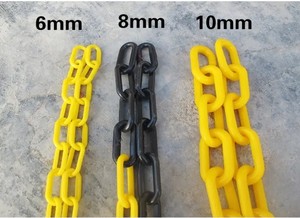 Đen Vàng Trắng Đỏ Cam Màu Xanh Lá Cây Đường Giao Thông Nhựa Con Lăn Chuỗi Liên Kết Trang Trí Chuỗi Nhựa Giao Thông Hình Nón Hàng Rào Chuỗi - Product Image 2