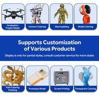 Modèles de robots miniatures en caoutchouc imprimés en 3D personnalisés à haute résistance des couleurs, jouets anti-stress imprimés en 3D