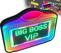 Feliz cumpleaños LED VIP desplazamiento texto programado mensaje pantalla Digital letras estrella tablero señal botella presentador para club nocturno