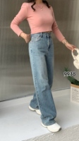 Pantalones Vaqueros de Mezclilla Ligera de Color Desgastado, Ecológicos, de Talla Grande para Mujer, Diseño Personalizable, Casuales, Elásticos, Transpirables, de Cintura Alta