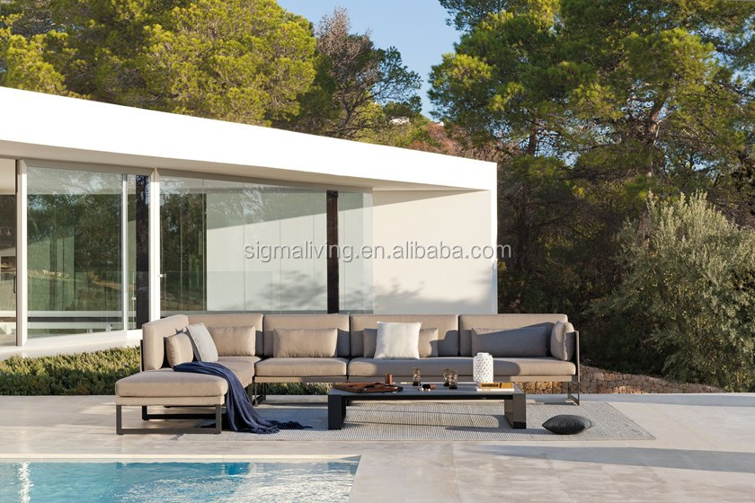 Wholesale Cheap Outdoor Modern Durable Garden Patio Metal Frame Daybed Lounge Single Chair Sofa Seat Furniture