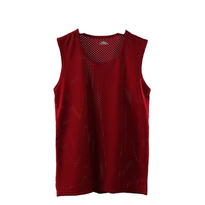 Camisetas sin mangas deportivas de color sólido para hombre, de secado rápido, transpirables, con malla fresca, para actividades al aire libre, estilo de algodón tejido. - Product Image 4