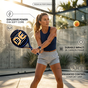Raqueta de Pádel de Fibra de Carbono y Grafito de Alto Rendimiento, Portátil, para Entrenamiento Deportivo, con Red de Poliéster, Tendencia 2026 - Product Image 4