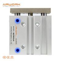 Cilindro Pneumatico Compatto MGPM a Doppia Azione con Asta Guida, Pistone in Alluminio, Aria Pulita e Sensore D-A73 Disponibile