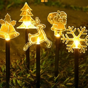 Lámpara Solar LED de Suelo IP65 para Jardín, Camino, con Cinco Modos de Iluminación, Decoración Navideña - Product Image 4