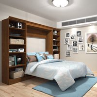 Lit mural pliant vertical moderne de taille King & Queen Mobilier de chambre à coucher pour appartement et maison-Lits escamotables