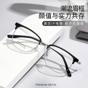 Lunettes de vue demi-cerclées rectangulaires en métal de qualité supérieure pour hommes 8071 52-18-148, ajustement confortable, origine Danyang - Product Image 3