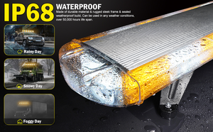 Barre lumineuse de signalisation LED COB jaune ambre - <span class=keywords><strong>Balise</strong></span> de sécurité <span class=keywords><strong>pour</strong></span> <span class=keywords><strong>voiture</strong></span>, camion, remorque en cas d'urgence - Product Image 3