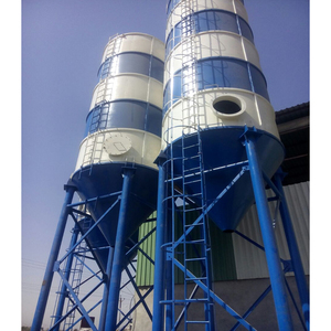 Silo de stockage de ciment et de cendres volantes en acier de grande capacité avec trémie conique pour système de stockage de matériaux pour usine de blocs AAC - Product Image 1