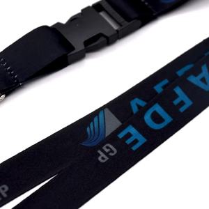 <span class=keywords><strong>1</strong></span>インチ2.5cm幅取り外し可能ポリエステルストラップブラック背景ブルーカスタマイズロゴサーマルプリント - Product Image 3