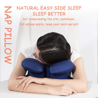 Nouvelles innovations en gros chaise de bureau de voyage support de table pour le cou rembourré sieste en forme de L oreiller de sieste doux et confortable