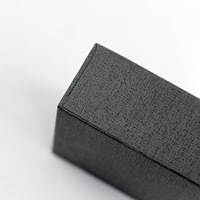 Boîte à bijoux carrée écologique personnalisée avec insert en éponge et gaufrage, finition mate pour bagues et colliers - Organisateur en gros