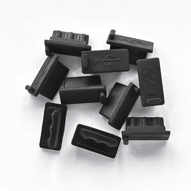Type C USB Cable Dust Cover with Silicone Rubber Dust Cap Male Connector Cutting Process Custom Color 20~90 Shore Hardness