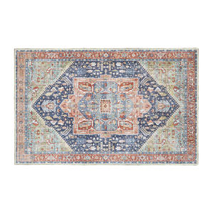 พรมปูพื้นลายเหรียญสไตล์ชาติพันธุ์ รูปทรงสี่เหลี่ยมผืนผ้า ทำจากเส้นใยโพลีเอสเตอร์ กันลื่น ใช้ในบ้าน ซักทำความสะอาดได้ ทำความสะอาดเฉพาะจุด ปูเต็มพื้นที่ - Product Image 1