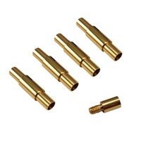 Fermoir cylindrique plaqué or multi-tailles, composants métalliques de qualité supérieure pour la fabrication de bijoux DIY, 1/1,5/2 mm, accessoires, Chine