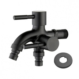 Robinet d'eau domestique double poignée en alliage de zinc, usage double (un entrée, deux sorties), pour machine à laver - Product Image 1