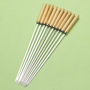 Juego de Brochetas para Barbacoa con Mango de Madera para Carne, <span class=keywords><strong>Camarones</strong></span>, Pollo y Vegetales - Product Image 3