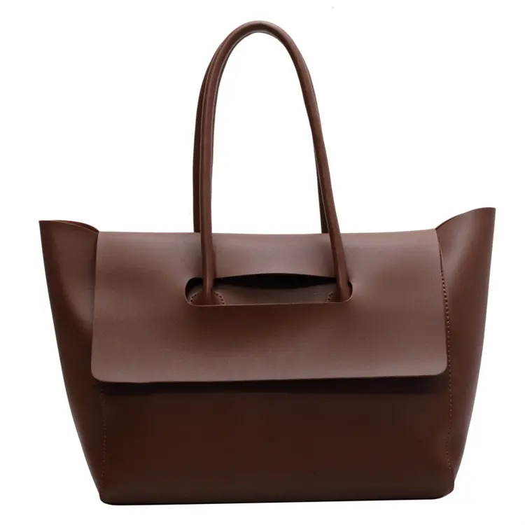 2023 disesuaikan Logo Sac utama Femme sederhana PU tas kulit tas tangan wanita tas Tote untuk wanita