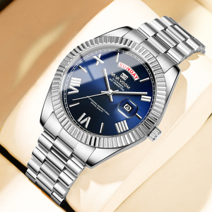 Reloj de Diseño para Hombre, Automático, Mecánico, con Doble Calendario, Brazalete Dorado, Estilo Lujoso - Product Image 3