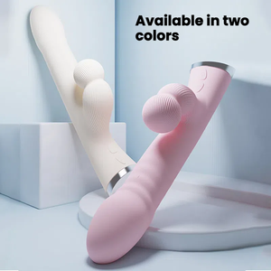 Cass Woman's Dual-Vibrator Bunny Dildo Masturbator met 10 frequenties & 5 snelheden voor <span class=keywords><strong>vagina</strong></span>, anaal, oraal en borst seks. - Product Image 2