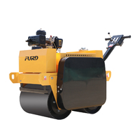 Compacteur routier portatif à double tambour vibrant, à conducteur marchant, avec moteur essence ou diesel pour la compactation