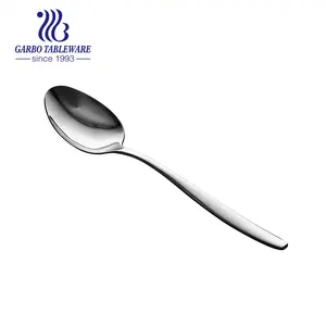 Jieyang factory Garbo tableware 430 Stainless Steel Hand Polishing Spoon Set Metal Material Cutlery Dinner Spoon for restaurant