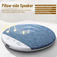Haut-parleur sans fil sous oreiller pour le sommeil, mini-disque sonore ultra-fin avec technologie de bruit blanc avancée