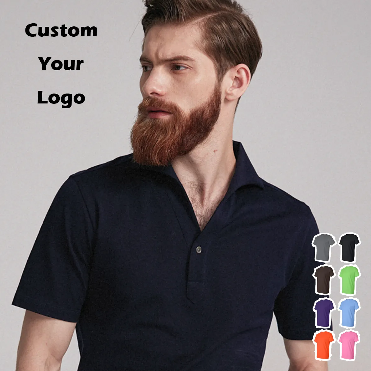 Camiseta de polo masculina, logotipo de golf polo, plus size, estampa personalizada, bordada, fábrica, personalizada, alta qualidade