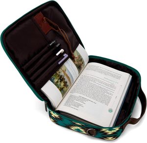 Muestra gratuita: Bolsa de transporte para Biblia, funda para Biblia para mujer con dos compartimentos, estuche grande para Biblia con correa para el hombro y asa. - Product Image 3
