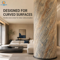 Carreaux légers et flexibles en pierre naturelle, nouvelle texture de pierre taillée, revêtement mural flexible en pierre