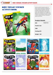 <span class=keywords><strong>Libro</strong></span> de Pegatinas con Espiral y Tapa Dura de Mosaicos por Número para Niños con Impresión Digital Personalizada, Juguete de Viaje para Pintar y Regalo DIY de Collage con Dibujos Animados - Product Image 2