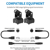 Câble audio d'extension RJ45 XLR 3 broches femelle-femelle, gaine PVC, conducteur en cuivre sans oxygène, blindage feuille, signal équilibré
