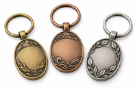 Porte-clés en métal ovale vintage personnalisé avec logo, cadeau promotionnel en gros, fabrication OEM, fabricant de porte-clés haut de gamme