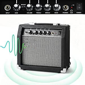 Guitarra eléctrica de 39 pulgadas de alta calidad HUASHENG, kit de instrumentos musicales para principiantes de tamaño completo con amplificador de 25 vatios - Product Image 5