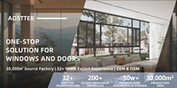 Ventana Corredera de Aluminio Moderna y Minimalista AOSTTER con Vidrio de Seguridad Resistente a Impactos y Herrajes Estéticos Ocultos